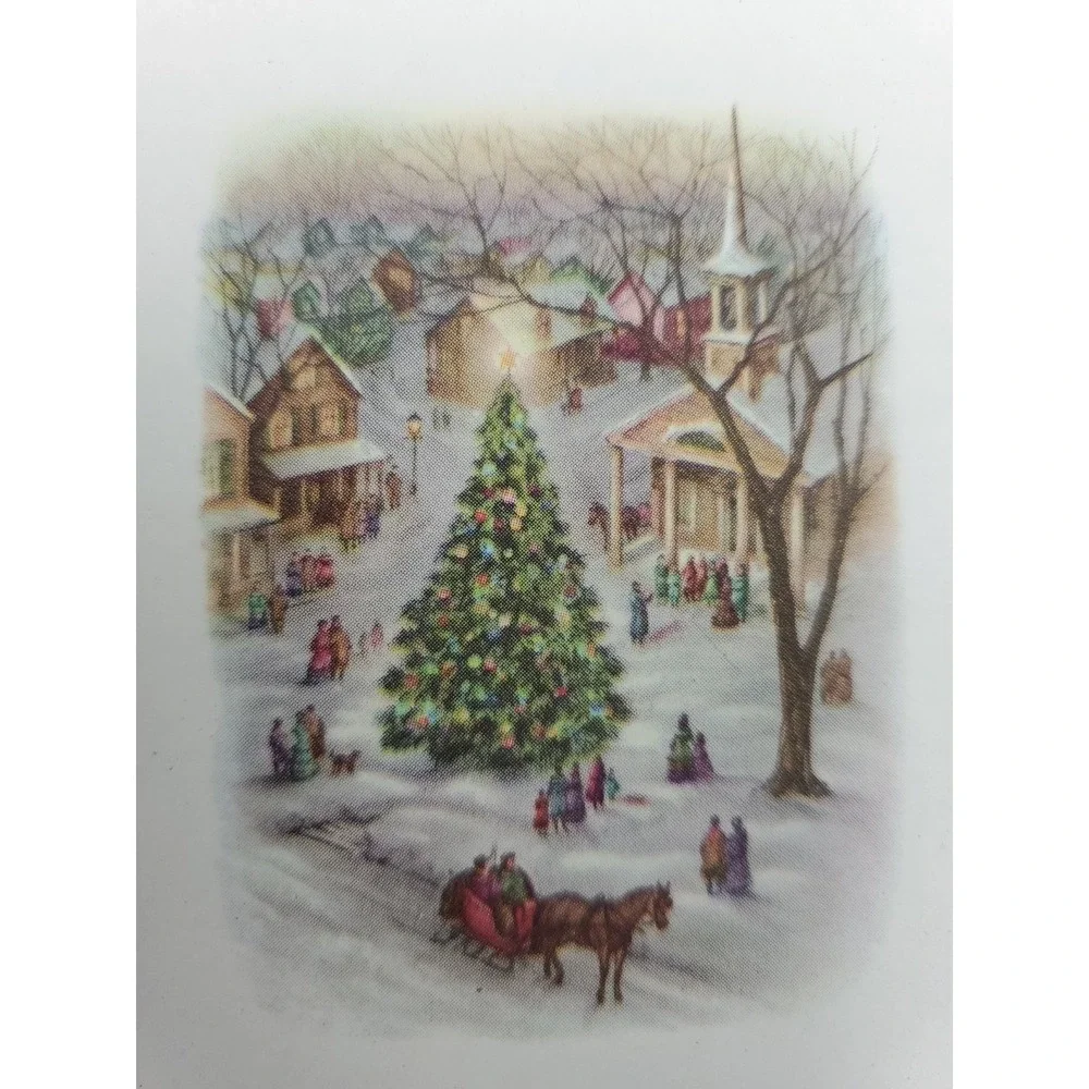 11 Old Vintage Used‎ Christmas Card Fronts for Crafts Winter Snow Country Woods